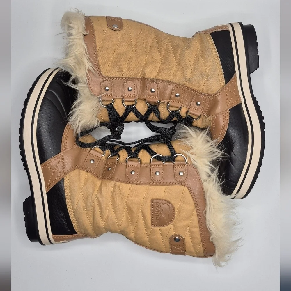 Sorel Black and Tan Winter Boots